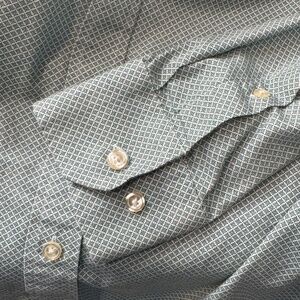 Banana Republic Factory Medium Dress Shirt (Green/White)